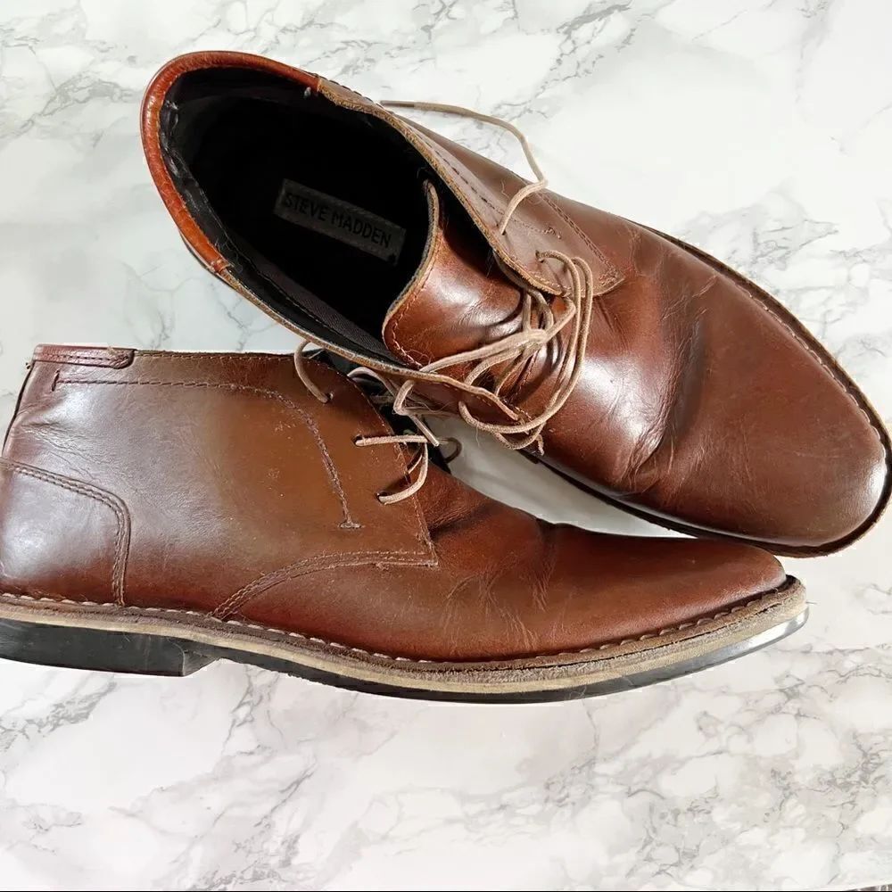Steve Madden Harken leather mens boots